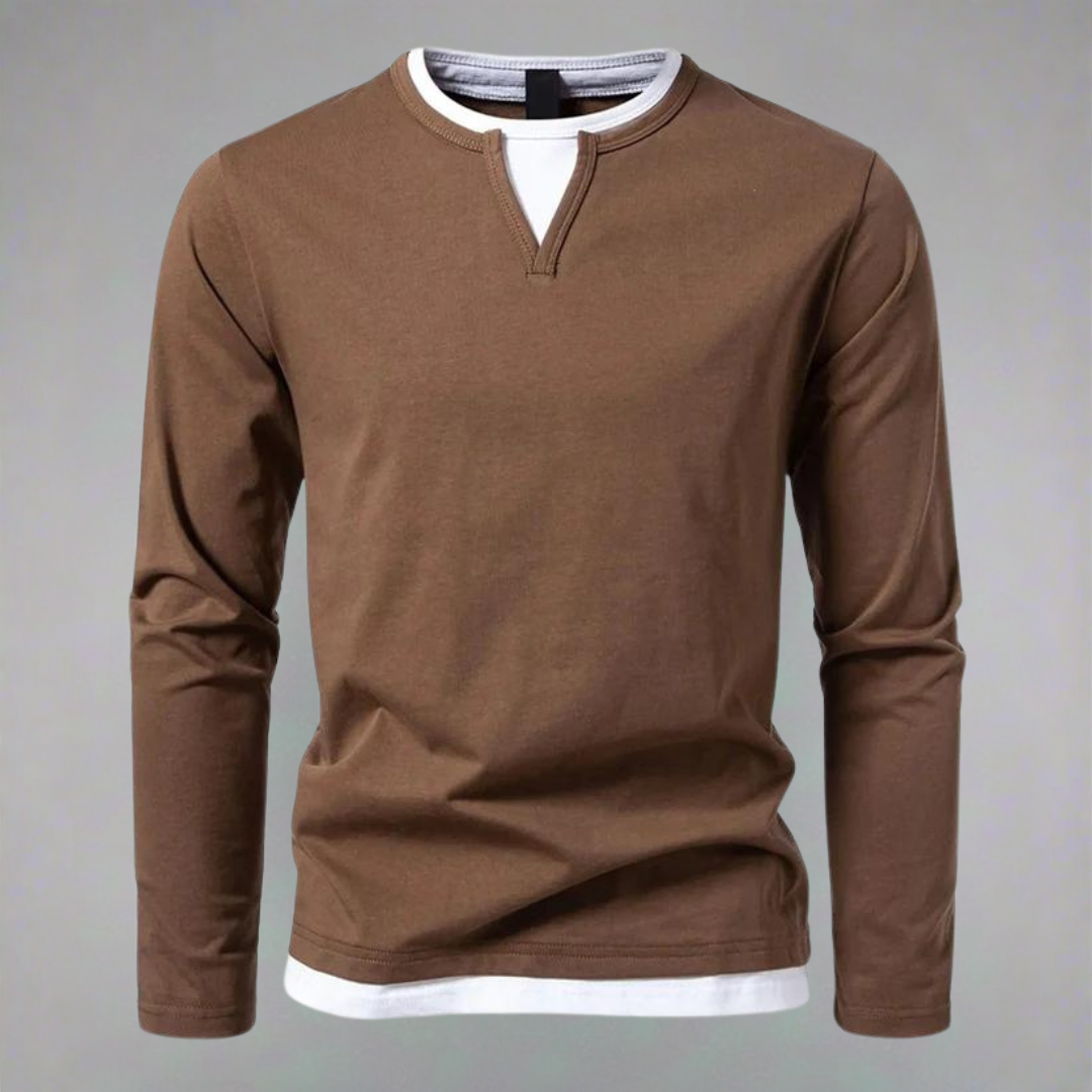 Ryan | Langärmeliger Pullover mit V-Ausschnitt, Modern Style